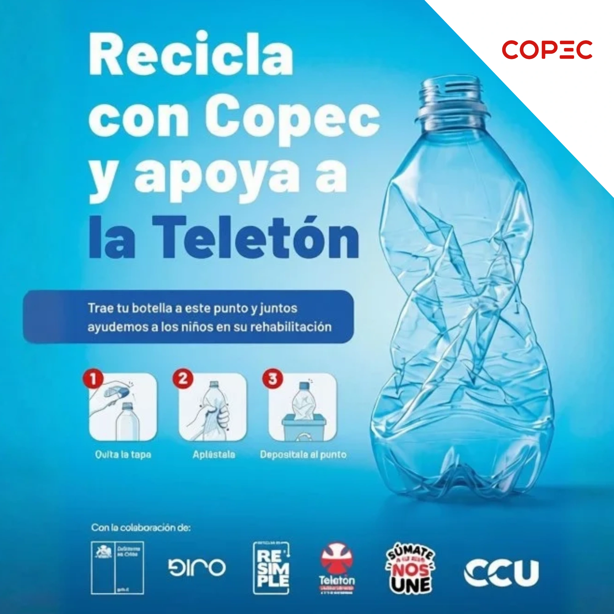 Copec y CCU te invitan a reciclar y aportar a la Teletón 2026