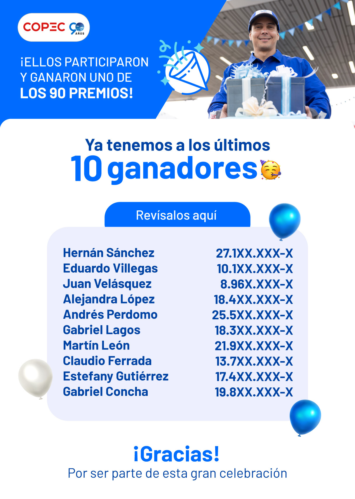 Noticia Ganadores semana 5