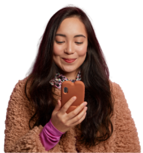 Mujer con celular