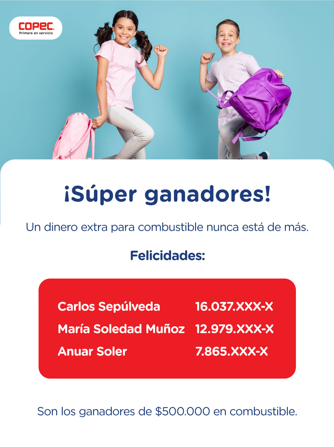 Listado Ganadores Super Lunes