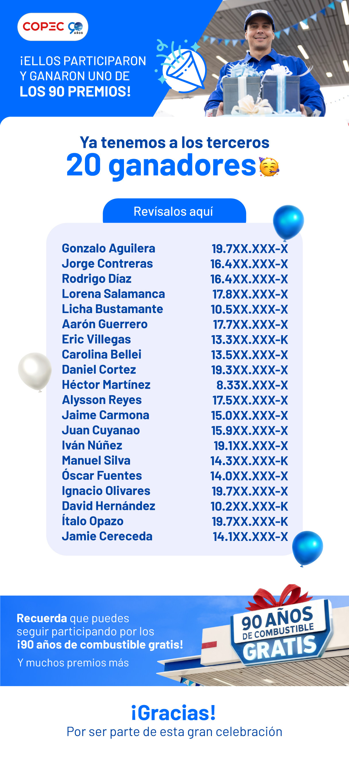 Noticia Ganadores semana 3