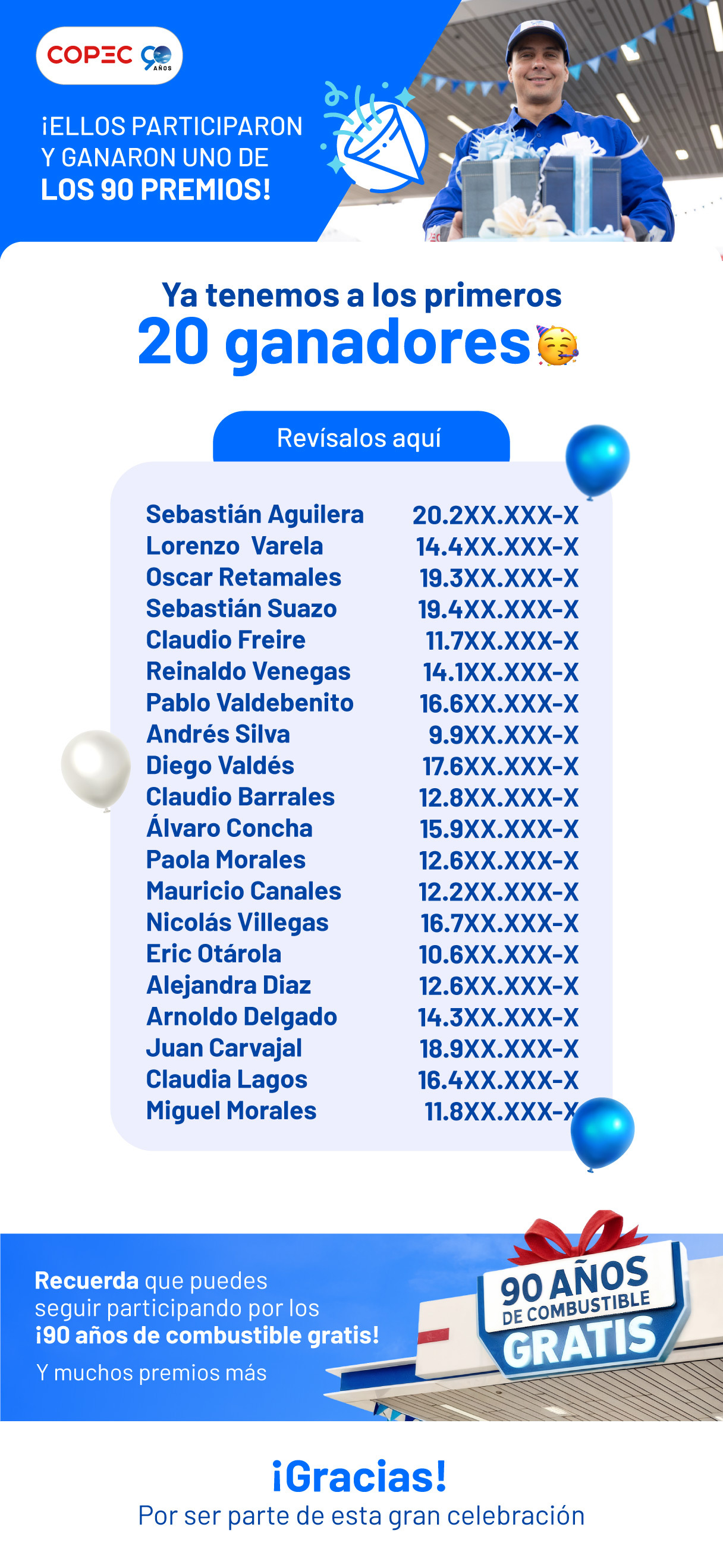 Noticia Ganadores semana 1